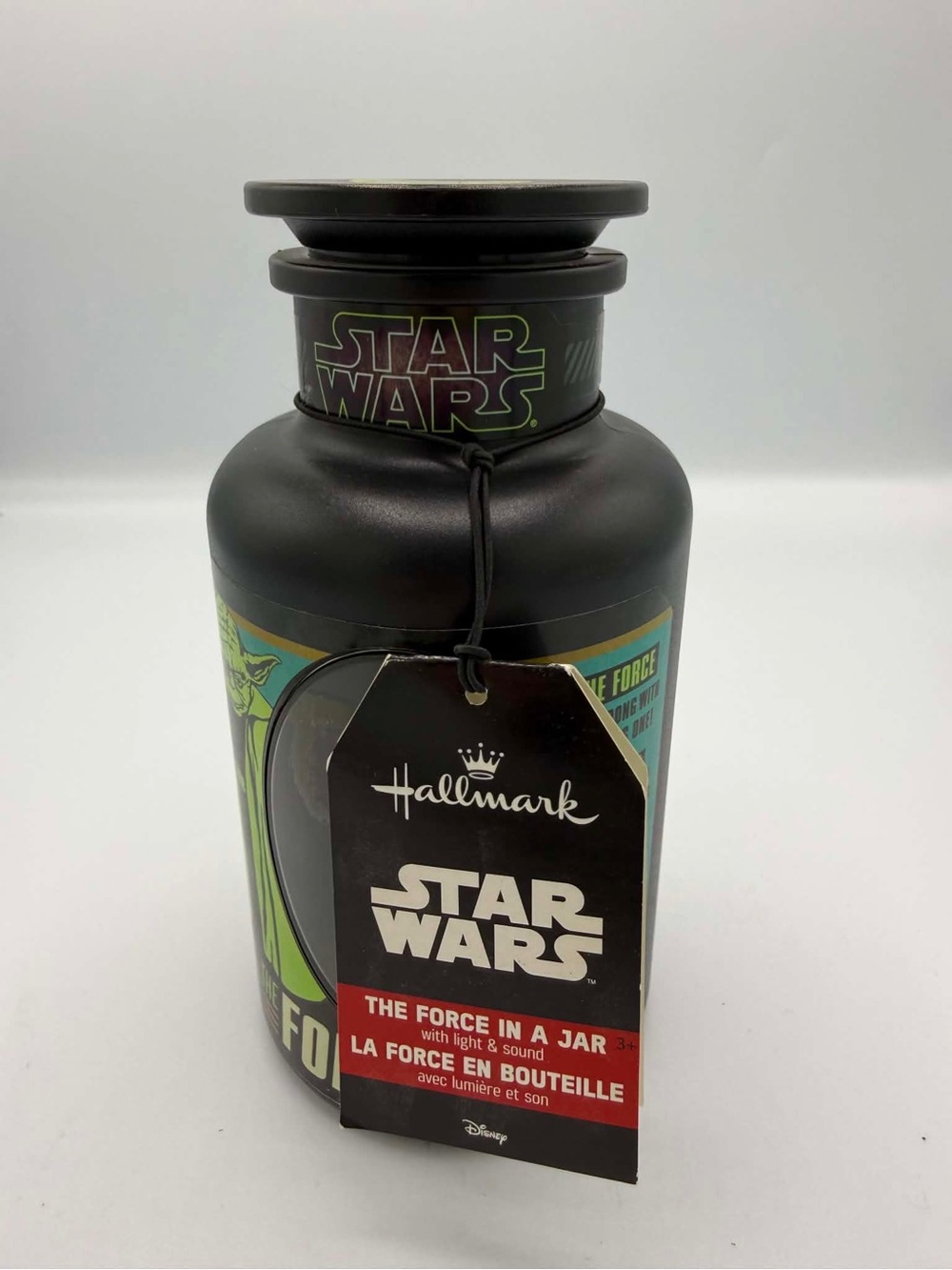 2015 Hallmark The Force In A Jar Yoda Star Wars Hologram and Sound